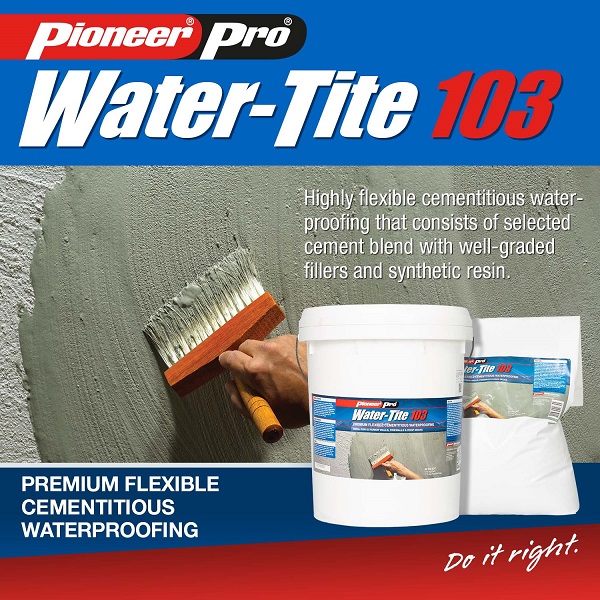 pioneer pro water tite 103 waterproofing tips